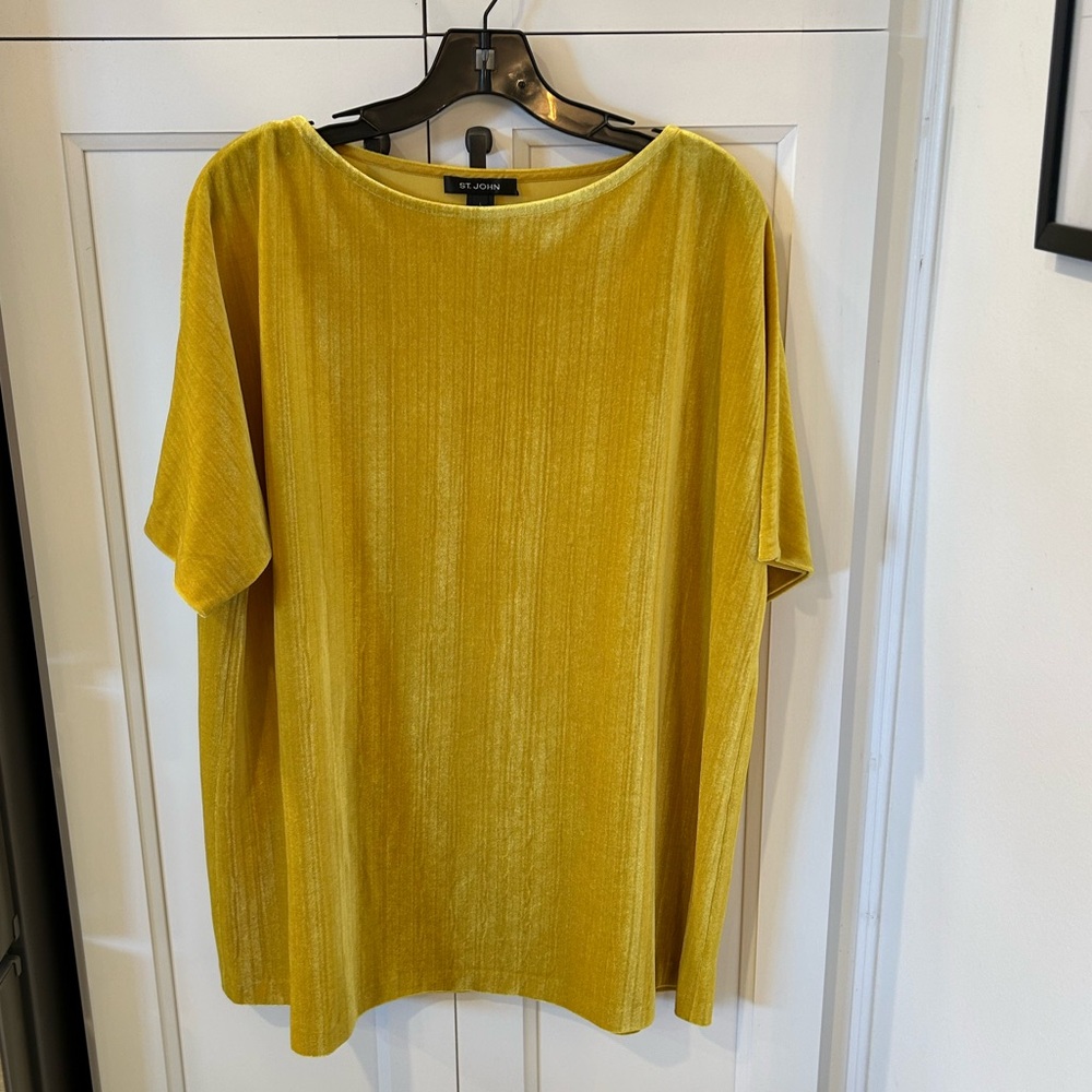 St John Yellow Velvet Top